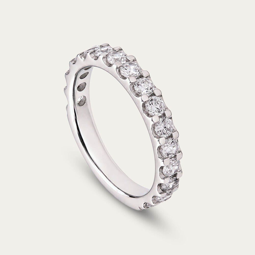 Platinum 1.00ct Diamond 3/4 Full Eternity Ring